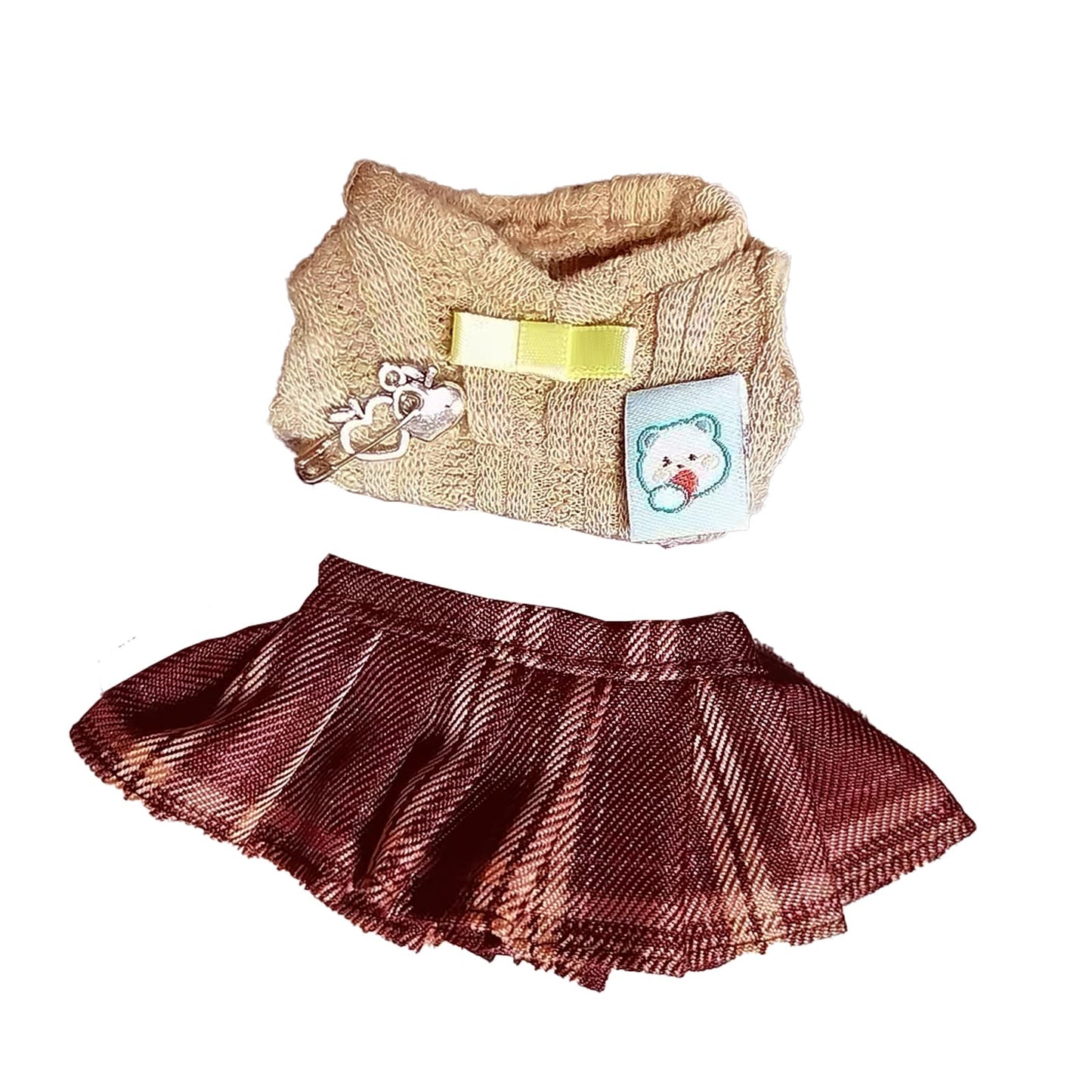 QIUTIMIY Clothes for Doll 17cm Doll Clothes Doll Clothes enhanced Doll Outfit with Accessories-Birthday White Swing(NO Doll Included)