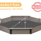 85''X78''X9'' Octagon Sandbox With Cover For Kids Outdoor Play, Wood Large Sandpit With 4 Benches, Quick Easy Install