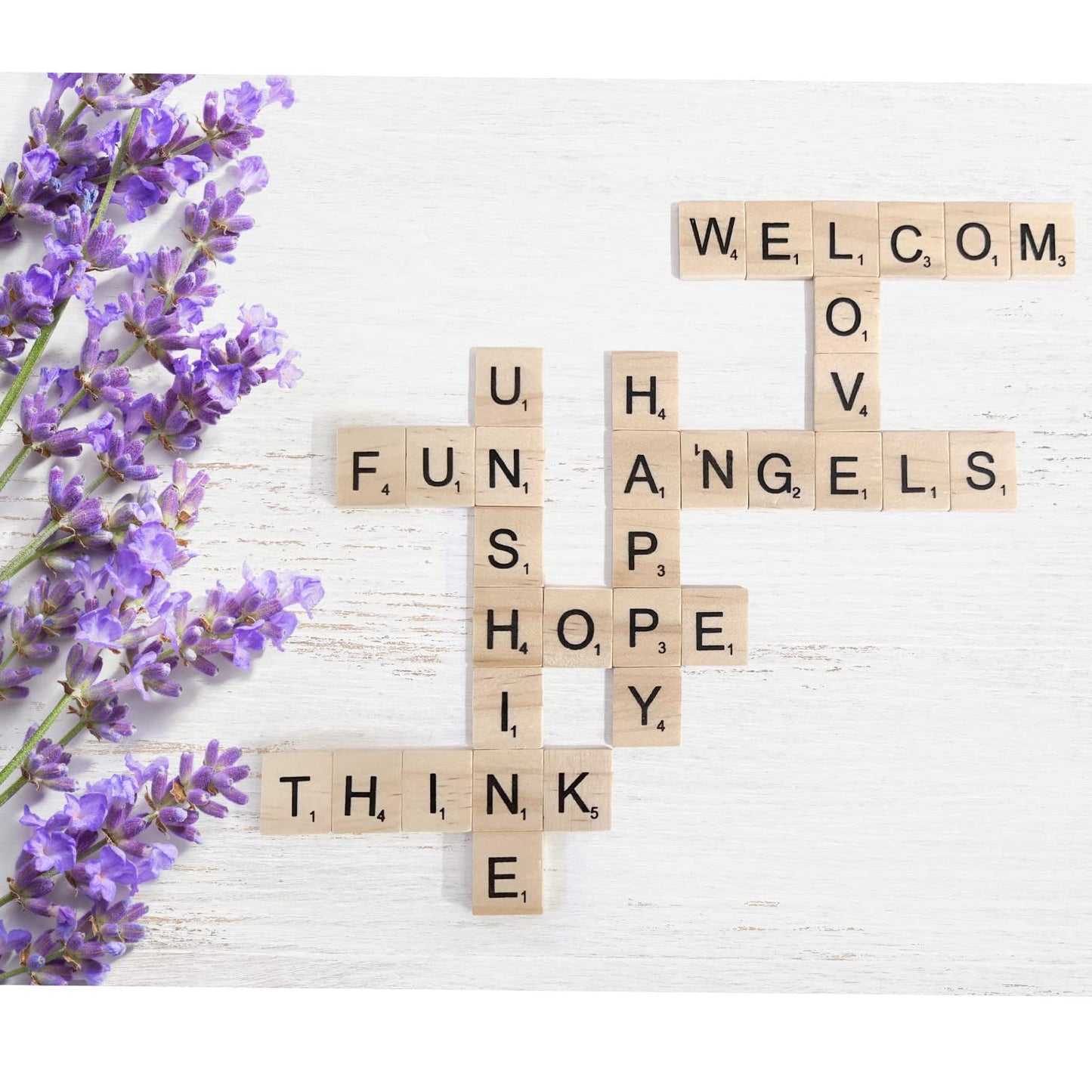 1000 Pieces Letters For Crafts, Wood Tiles, Diy Wood Gift Decoration, Making Alphabet Coasters And Crossword Game