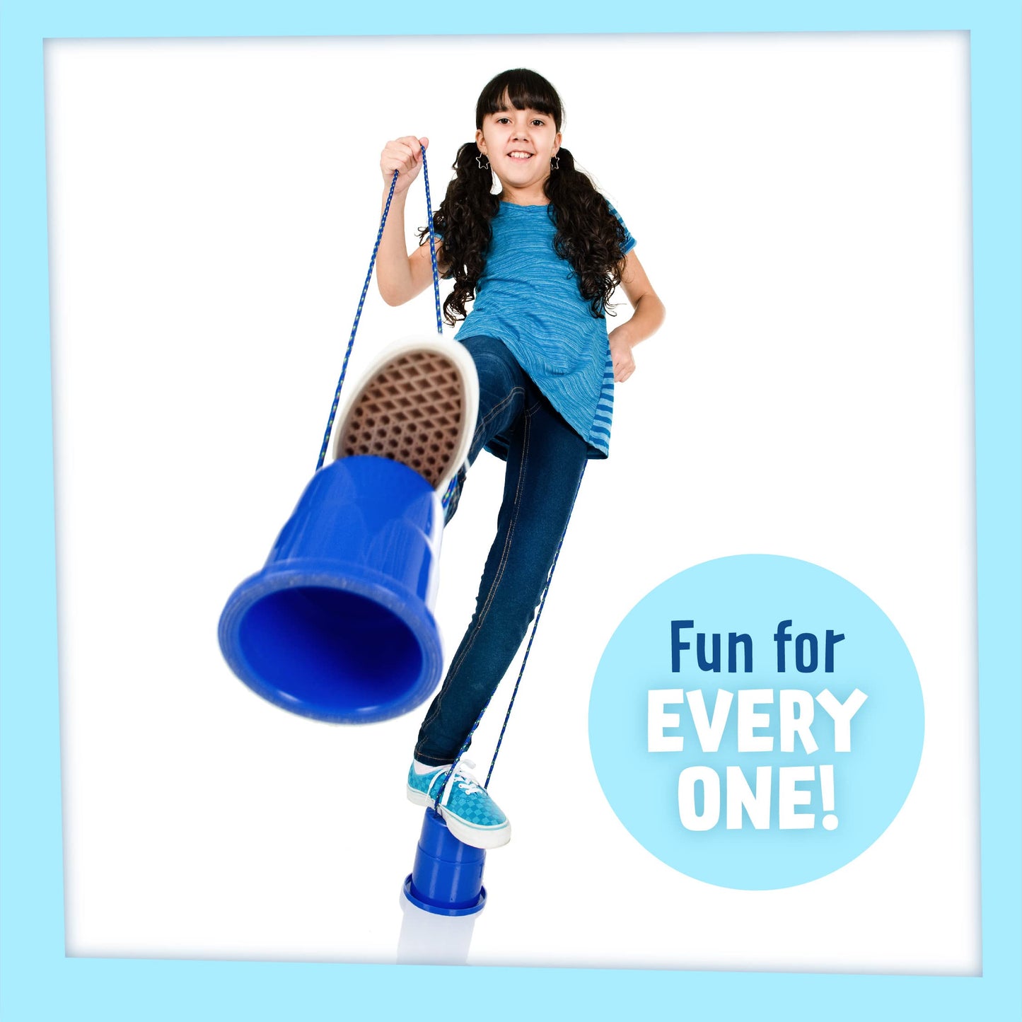 Just Jump It Ez Can Steppers Kids Stilts, Balance Stepping Stones For Kids, Walking Platform Stilt Sensory Stomper Toy For Children