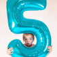 5 Balloon, Blue Number Balloons 40 Inch, 5Th Birthday Balloon Decorations, Blue Party Supplies, 5 Number Balloons, Number 5 Ball