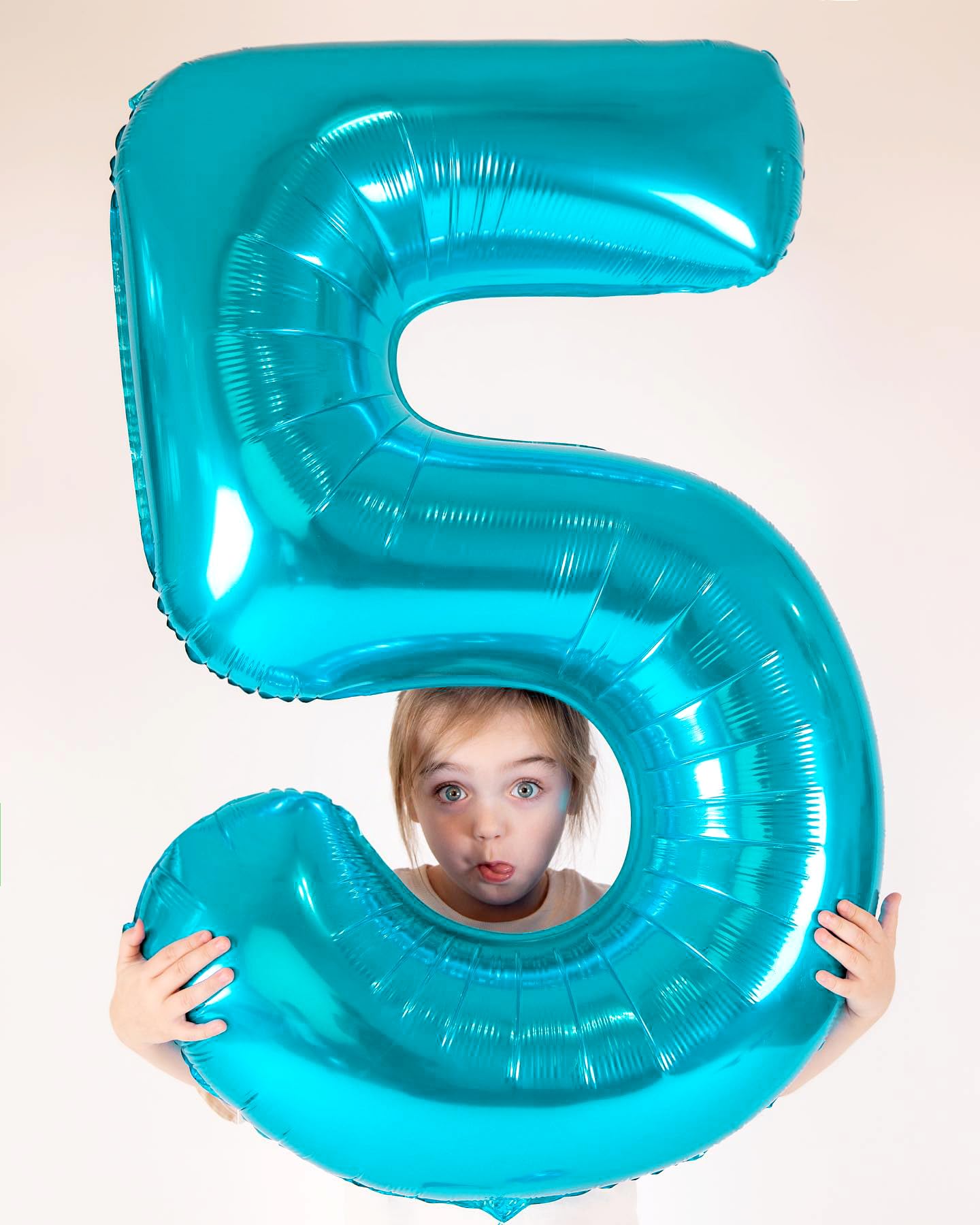 5 Balloon, Blue Number Balloons 40 Inch, 5Th Birthday Balloon Decorations, Blue Party Supplies, 5 Number Balloons, Number 5 Ball