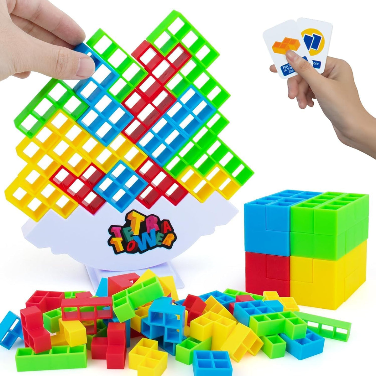 SMARTOYS Colour and Pattern Matching Montessori Slide Puzzle Game for Kids (Multicolor) (Balancing Tower)