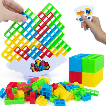 SMARTOYS Colour and Pattern Matching Montessori Slide Puzzle Game for Kids (Multicolor) (Balancing Tower)