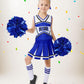 ZapLute Cheerleader Costume for Girls  Cheer Outfit for Halloween  Birthday Gifts  School Events  Cheerleading Practice  7-8 Years