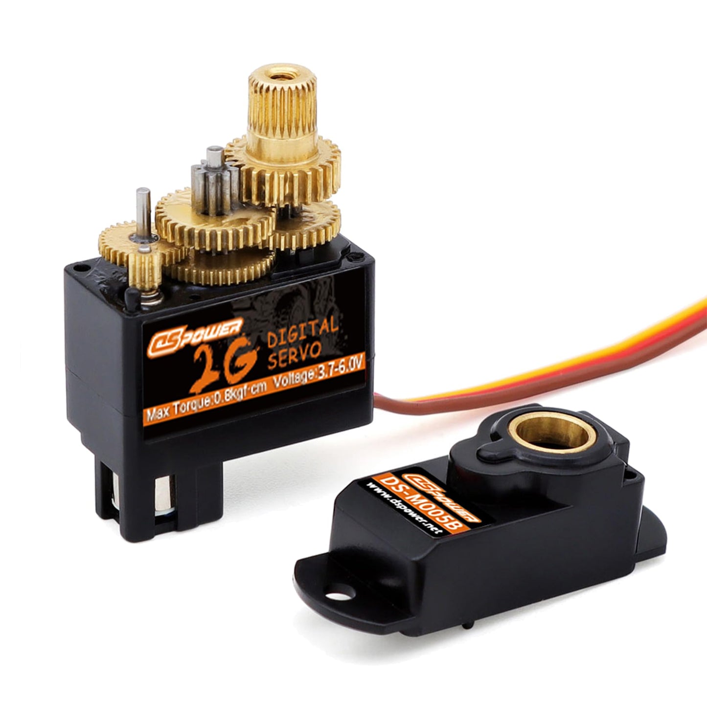 Dspower 2Pcs 2G Micro Servo,Digital Servo Mini Servo,Metal Gear Coreless Motor For Airplanes Fixed-Wing Helicopter Boat Plane Ro