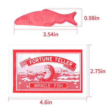 Shengsen 200 Packs Fortune Teller Miracle Fish-Fortune Telling Fish For Kids And Adults-Magic Novelty Fortune Telling Toys For Birthday Party Christmas