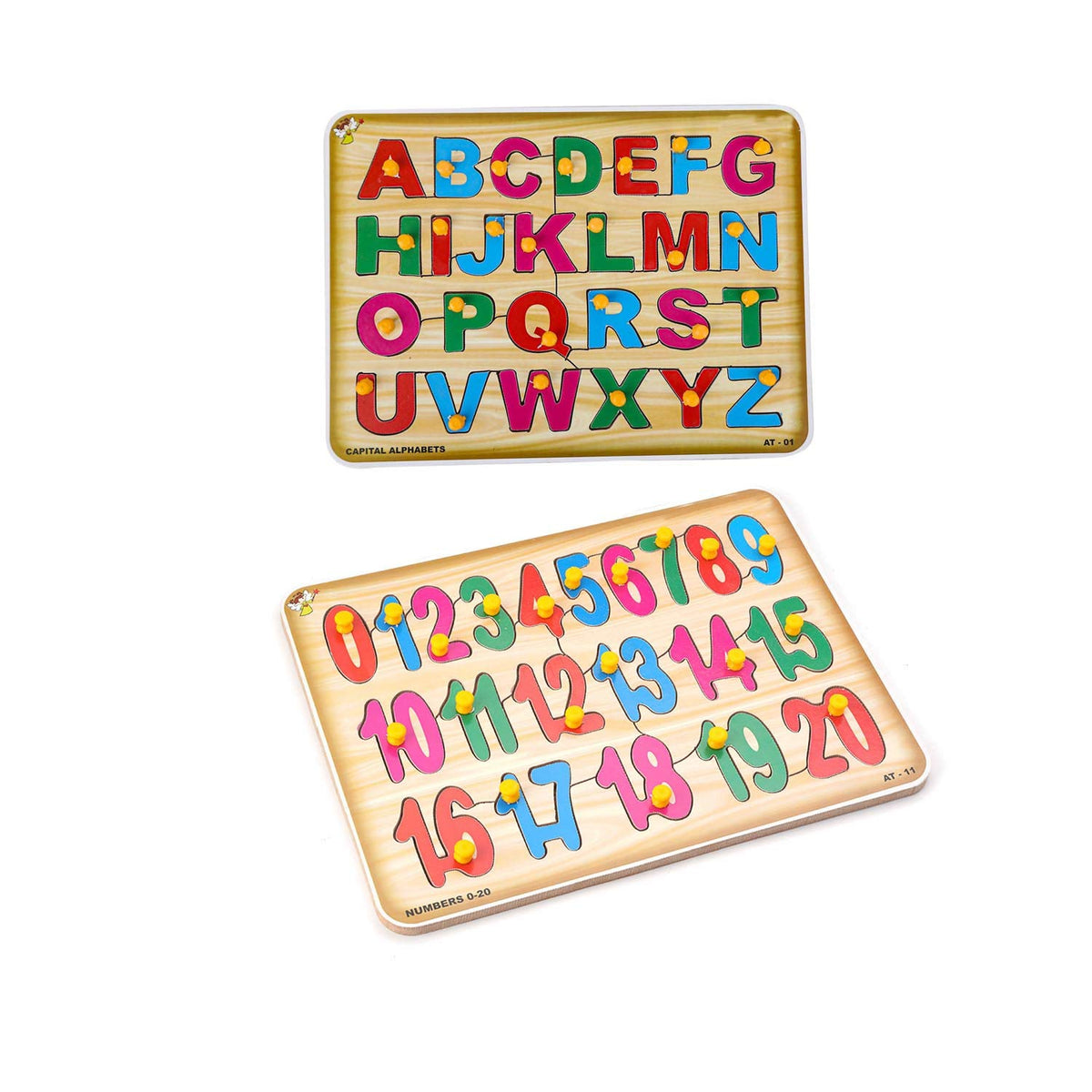 Wooden English Alphabets & Math Number Jigsaw Puzzle for Kids (02 yr  04 yr)