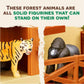 Terra By Battat – Realistic Animal Figurines – Plastic Jungle Animals (5'Lion, 4'Tiger & 3'Gorilla) – Collectible Animal Toys For Kids And Toddlers 3+