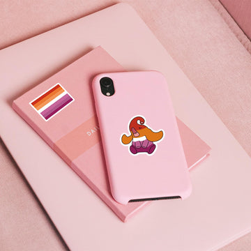 Meplum Lesbian Stuff, 150 Pcs Lesbian Pride Stickers, Lesbian Accessories Stuff For Water Bottle Laptop, Vinyl Waterproof Purple