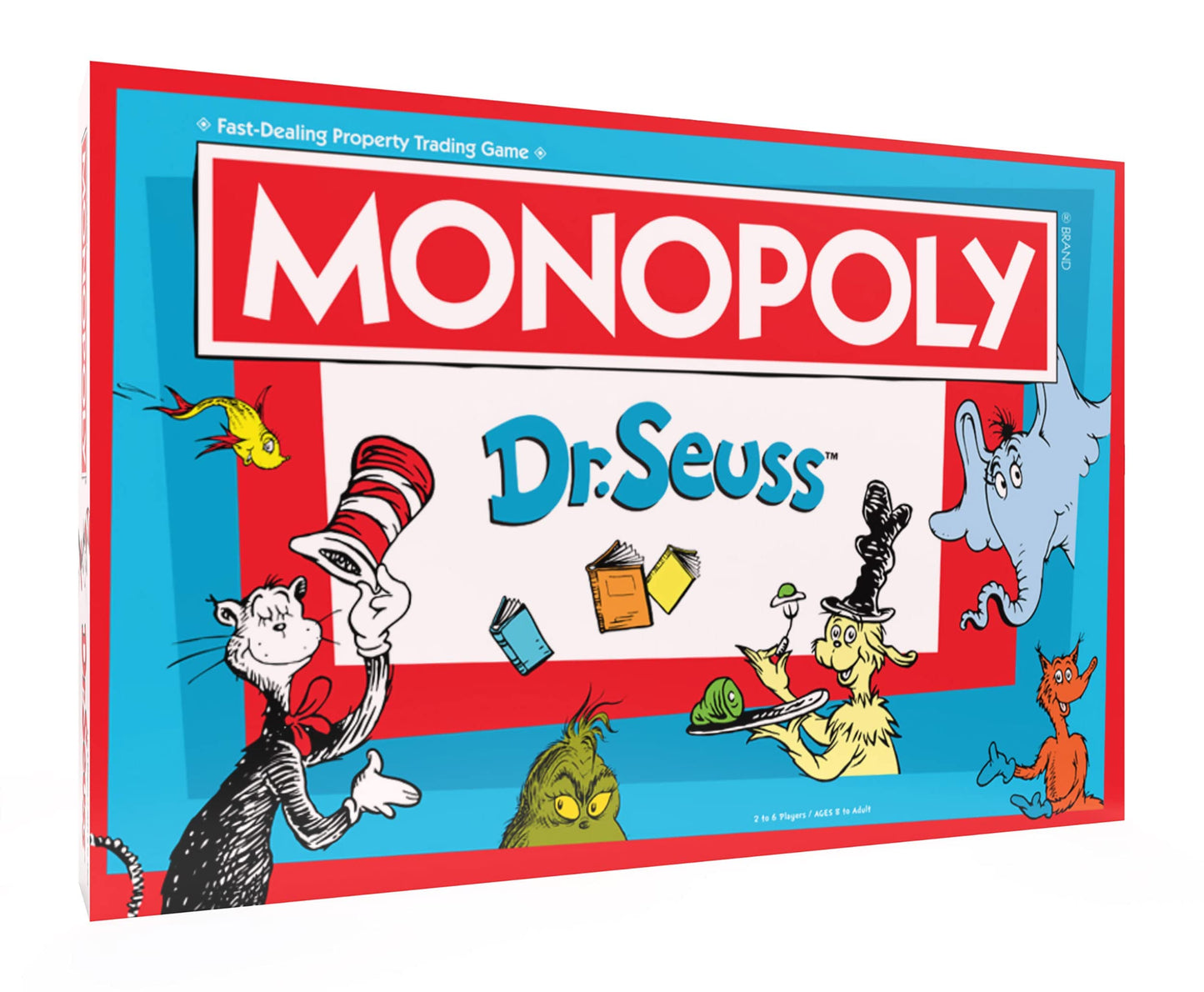 Monopoly: Dr. Seuss | Buy, Sell, Trade Dr. Seuss Books | Collectible Classic Monopoly Game Featuring Custom Game Board & Artwork