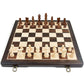Elongdi Magnetic Wooden Chess Set For Adults Kids,15' Folding Chess Board With Wood Texture 2 Extra Queens - Handmade Pieces Travel Board Games For Professional Beginner