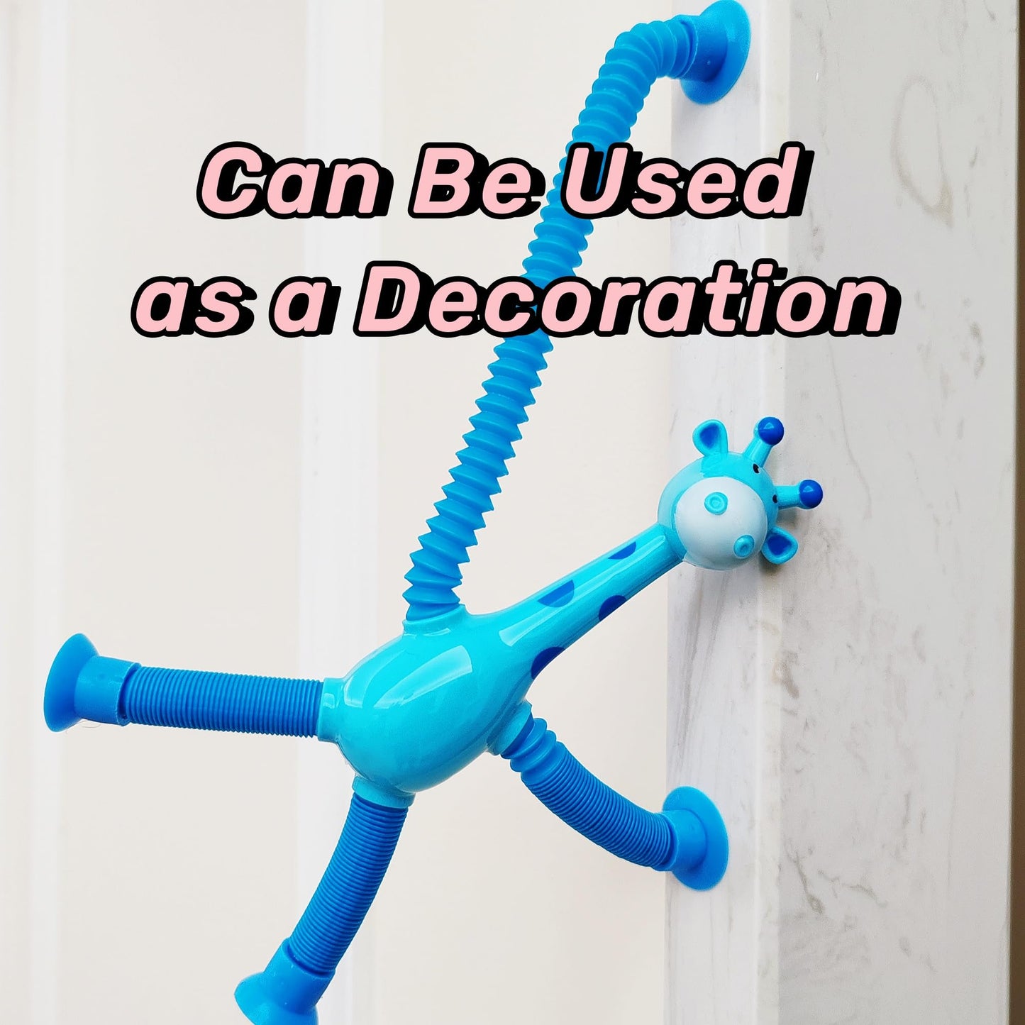 12 Pcs Telescopic Suction Cup Giraffe Toy-Sucker Pop Tube Fidget Sensory Toys Party Favors For Kids Toddler Age 3 4 5 6 7 8 9,Bi