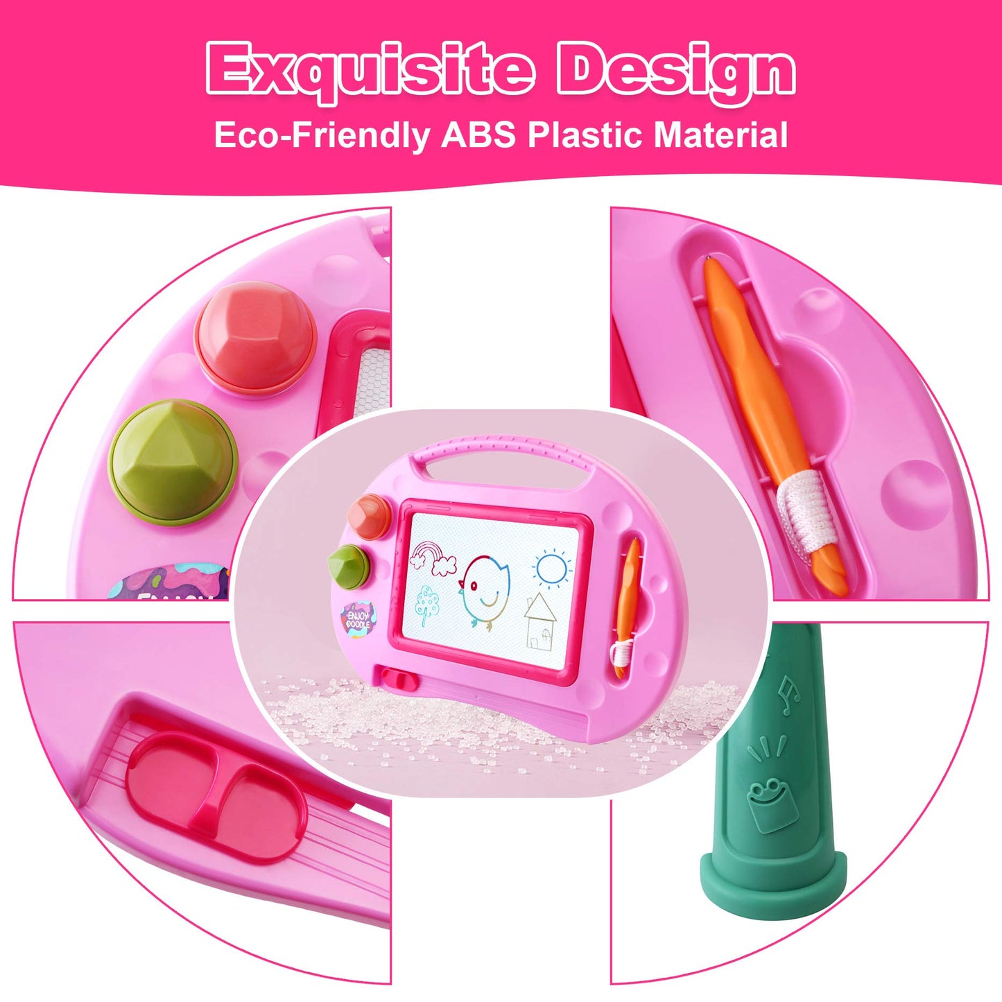Alotjoy Toys For 1-2 Year Old Girls,Magnetic Drawing Board,Toys For Girls Age 2 3,Erasable Doodle Board For Kids,Learning Toys F