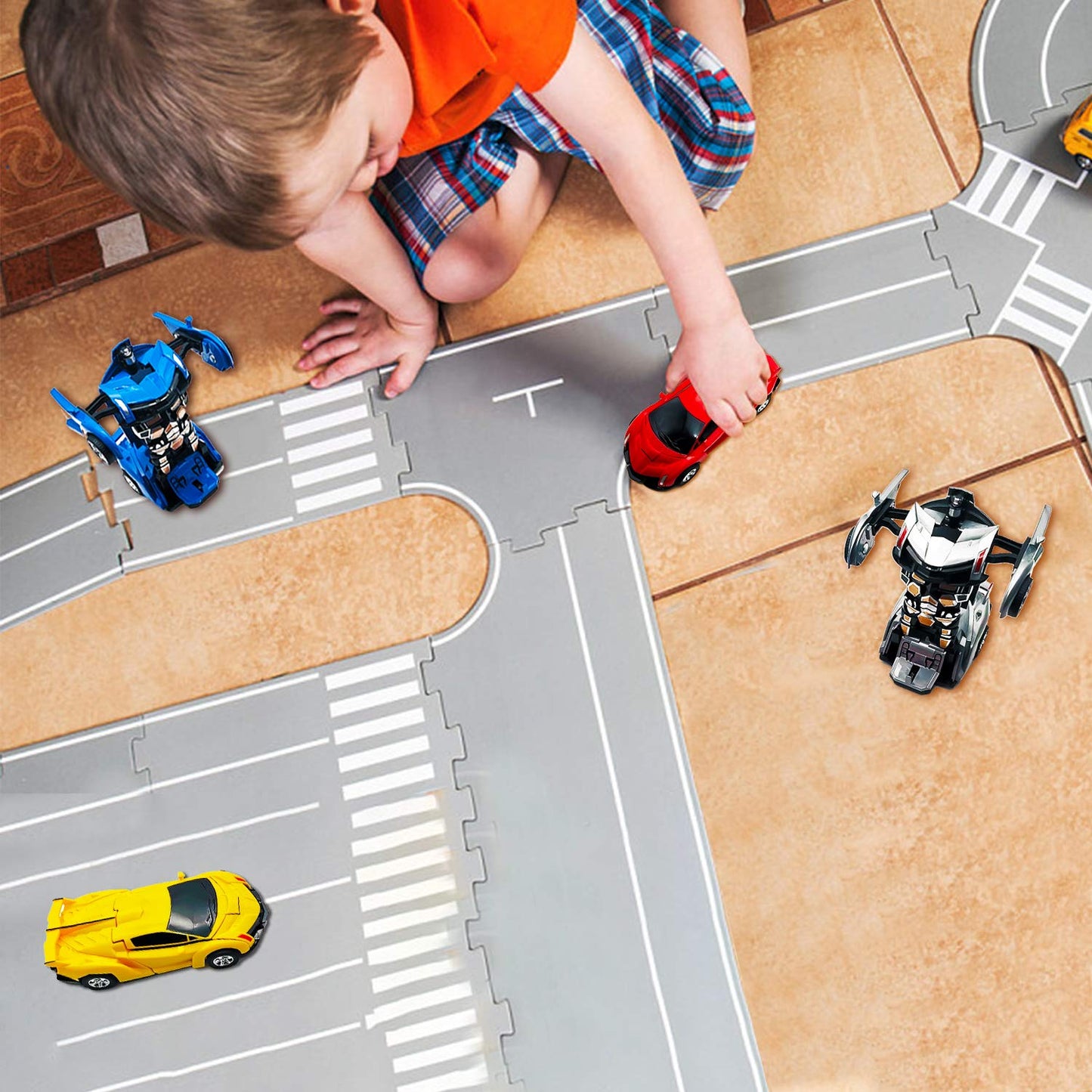 Toy Cars for 2-6 Year Old Boys, Friction Powered Car Truck Toys for 2-8 Year Old Boy, Transforming Toys Cars for Children, Most
