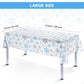 Christmas Snowflake Tablecloth Winter Wonderland Table Clothes Plastic Blue and White Winter Holiday Snowflake Table Cover for C