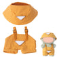17cm Clothes Set(NO Doll)  Cute Hat & Unique Pocket Design Overalls Dress-up Set  Handmade Clothing Designed for 17cm Doll(Overalls (Yellow))