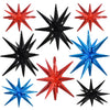 TONIFUL 8 Pcs Black Red Navy Blue Foil Balloons Large Star Balloons Explosion Star Mylar Balloons for Party Backdrop Christmas N