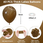 Jobkoo Brown Balloons 5 Inch, 60Pcs Small Light Brown Balloon Coffee Chocolate Latex Balloons 5'' Mini Matte Tan Caramel Mocha H