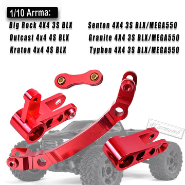 Rcarmumb Steering Set Upgrades Part for 1/10 Arrma Granite/Senton/Typhon 4X4 3S BLX & Mega 550,Big Rock 4X4,Outcast/Kraton 4x4 4