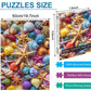 Jigsaw Puzzles for mature-themeds 1000 Pieces-Colorful Seashell and Starfish  1000 Piece Puzzle for mature-themeds with Letter on Back No Dust  with 1:1 Poster(27.6x19.7)