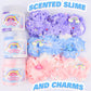3 Pack Axolotl Cloud Slime, with Pink, Blue, Purple Axolotl Charms, Scented Slime Party Favor for Girls & Boys, Super Soft, Idea