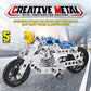 Ferthor Fun Motorcycle Erector Set, 139PCS Metal Building Blocks, STEM Toys for Kids 8-12, Model 1201, Blue