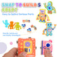 Hdsahdok Wooden Snap Together Building Toys, Stem Blocks Toys, 28 Pcs Robot Take Apart Toys Playset, Montessori Educational Fine