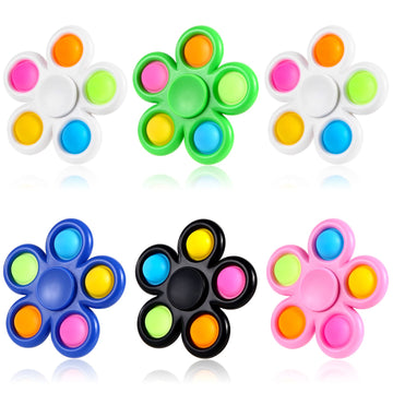 Goheyi 6 Pack Fidget Spinners Toys For Kids, Fidget Toys Bulk Hand Spinner For Stress Relief, Party Favors For Kids, Easter Basket Stuffers, Birthday Return Gifts Classroom Prizes For Students