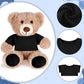 Roundfunny Bear Tee Shirt Fit 14-18Inch Bear Clothes Stuffed Animal Clothes Shirt Basic Stuffed Bears Dolls Shirt, Black