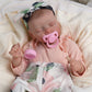 Dayoff Kids Reborn Baby Dolls,18 Inch Lifelike Realistic Newborn Doll With Soft Vinyl Body That Look Real,Christmas/Birthday Baby Doll Gift For Kids Age 3 + (Vinyl Body)