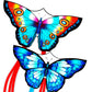 2 Pack Butterfly Kites for Kids & Adults - Easy Fly Kites for Kids Ages 4-8, Toddlers, Beginners, Beach & Outdoor Fun - Durable 