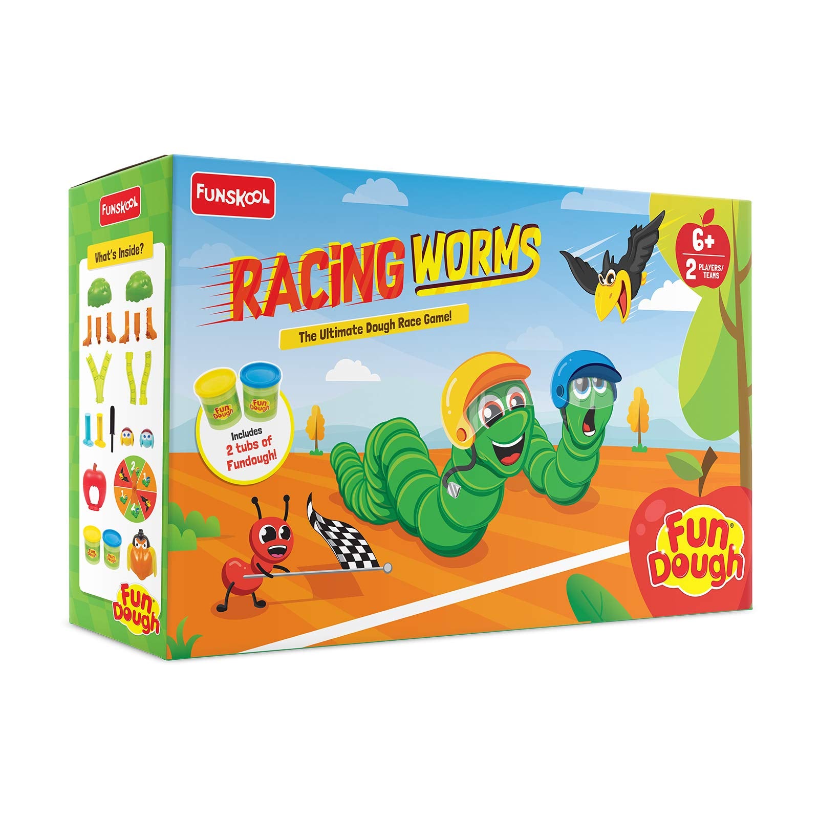 Fun Dough  Racing Worms, Extrude And Race, 3Years +, MultiColour