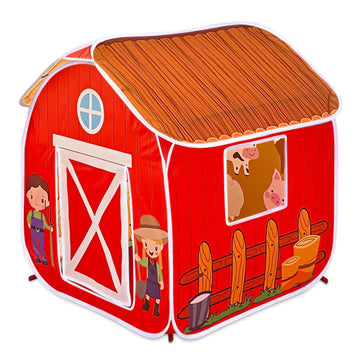 TikOnsYol Kids Play Tent, Pop Up Barn for Kids, Indoor Outdoor Folding Portable Playhouse for Boys and Girls