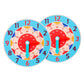 Calandis 2 Piece Montessori Wooden Clock Toy Teaching Aids Toys For Kids Preschool Light Blue | Developmental Baby Toys | Toys F