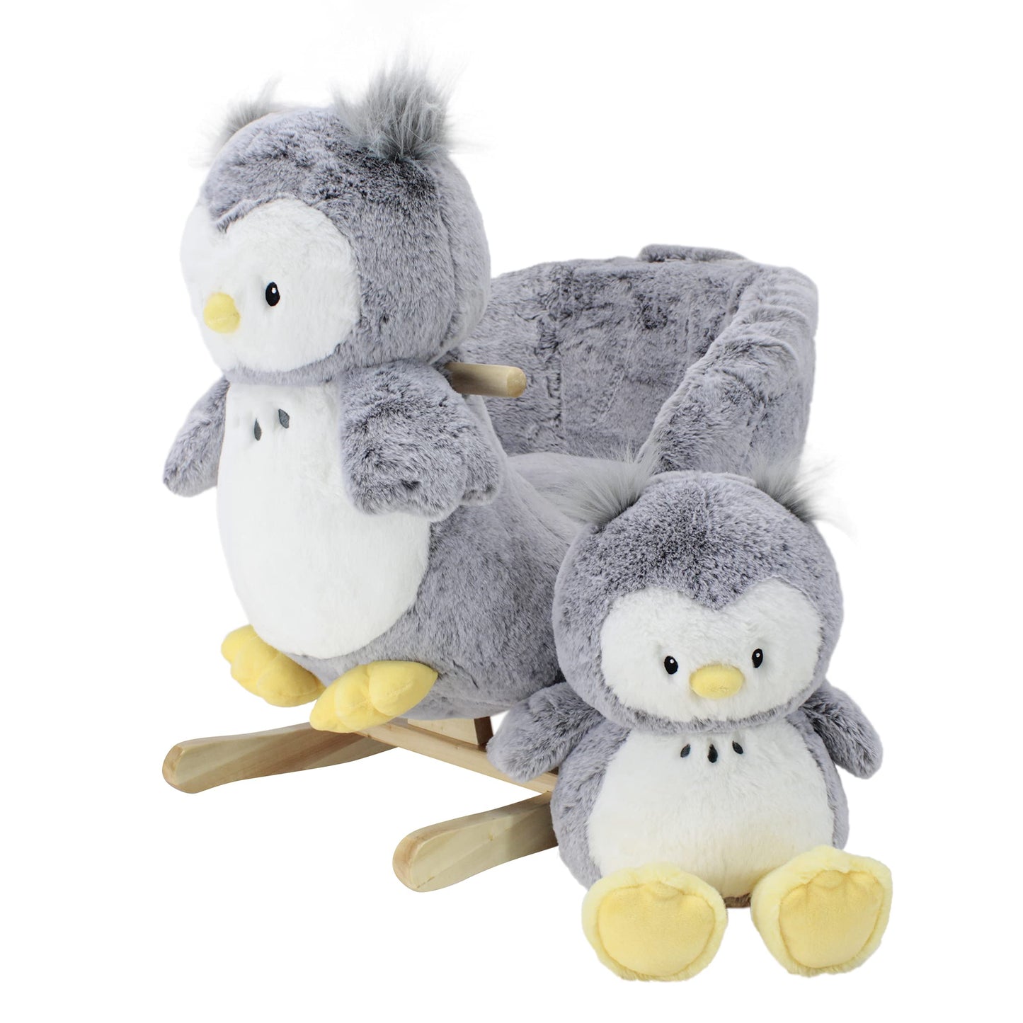 Soft Landing | Darling Duos | 2-Piece Plush & Joyride Character Rocker Bundle - Grey Owl