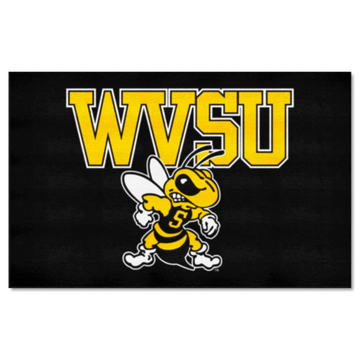 FANMATS 4060 West Virginia State Yellow Jackets Ulti-Mat Rug - 5ft. x 8ft. | Sports Fan Area Rug, Home Decor Rug and Tailgating 
