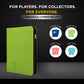 Card Guardian - 9 Pocket enhanced Binder with Zipper for 360 Cards Trading Card Games TCG (Lime Green) - Side Loaded Pockets - Compatible with Yugioh Cards MTG Binder Sports Card Binder