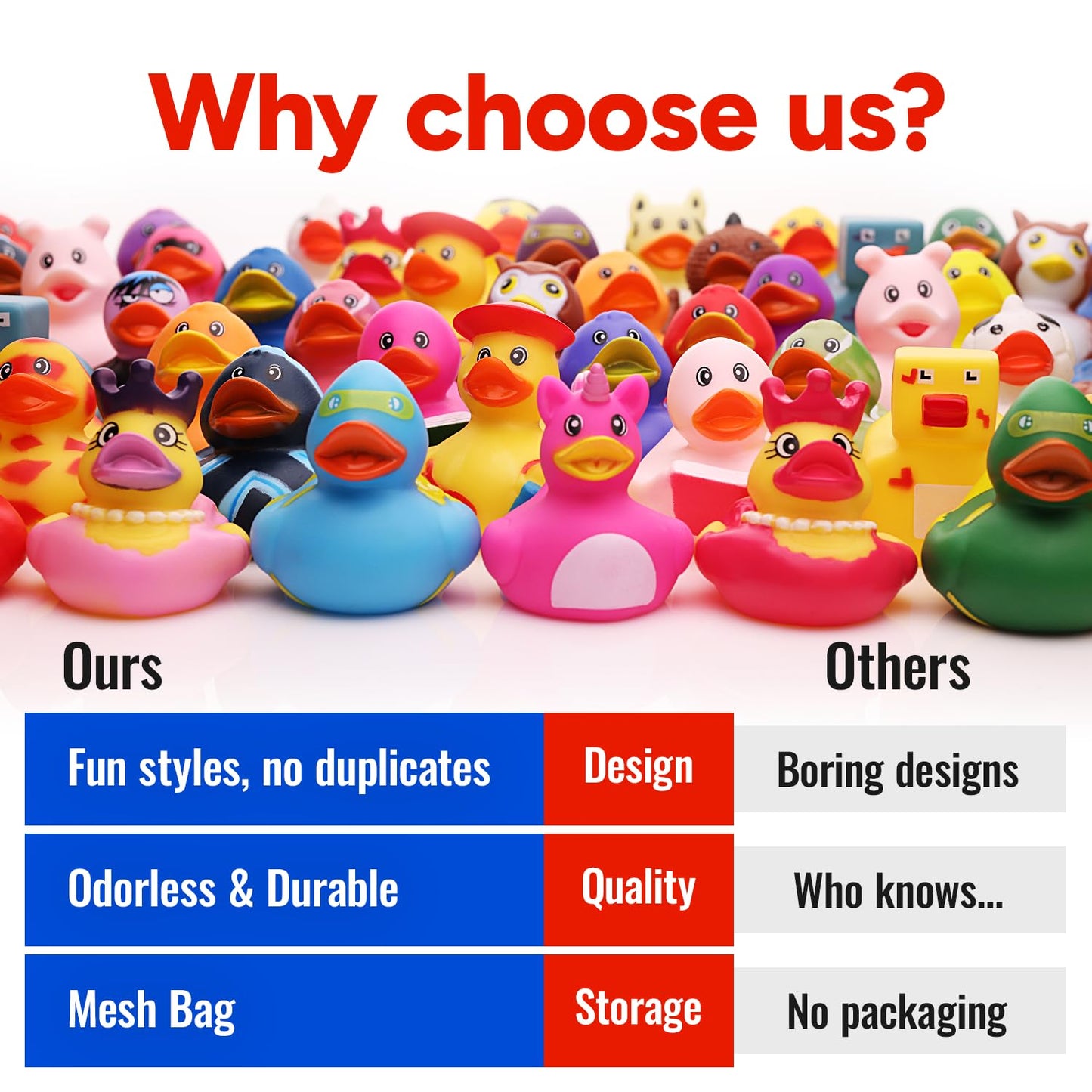 Rubber Duck Toy Assortment - Ducky Playset Bath Toys In Mesh Bag - Jeep Ducks For Ducking - Rubber Duckies For Beach Pool - Goody Bag Stuffers Classroom Prizes 12 Pcs