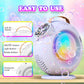 Bubble Machine, Automatic Bubble Maker Rechargeable, 15000+ Big Bubbles per Min, Colorful LED Lights, 90 360 Rotatable Portable