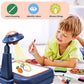 Drawing Projector Table For Kids, Handbag Design Painting Drawing Table Led Projector Childrens Toy Educational Early Learning Projection Drawing Table Sketch Doodle Board For Kids Boys Girls (Blue)