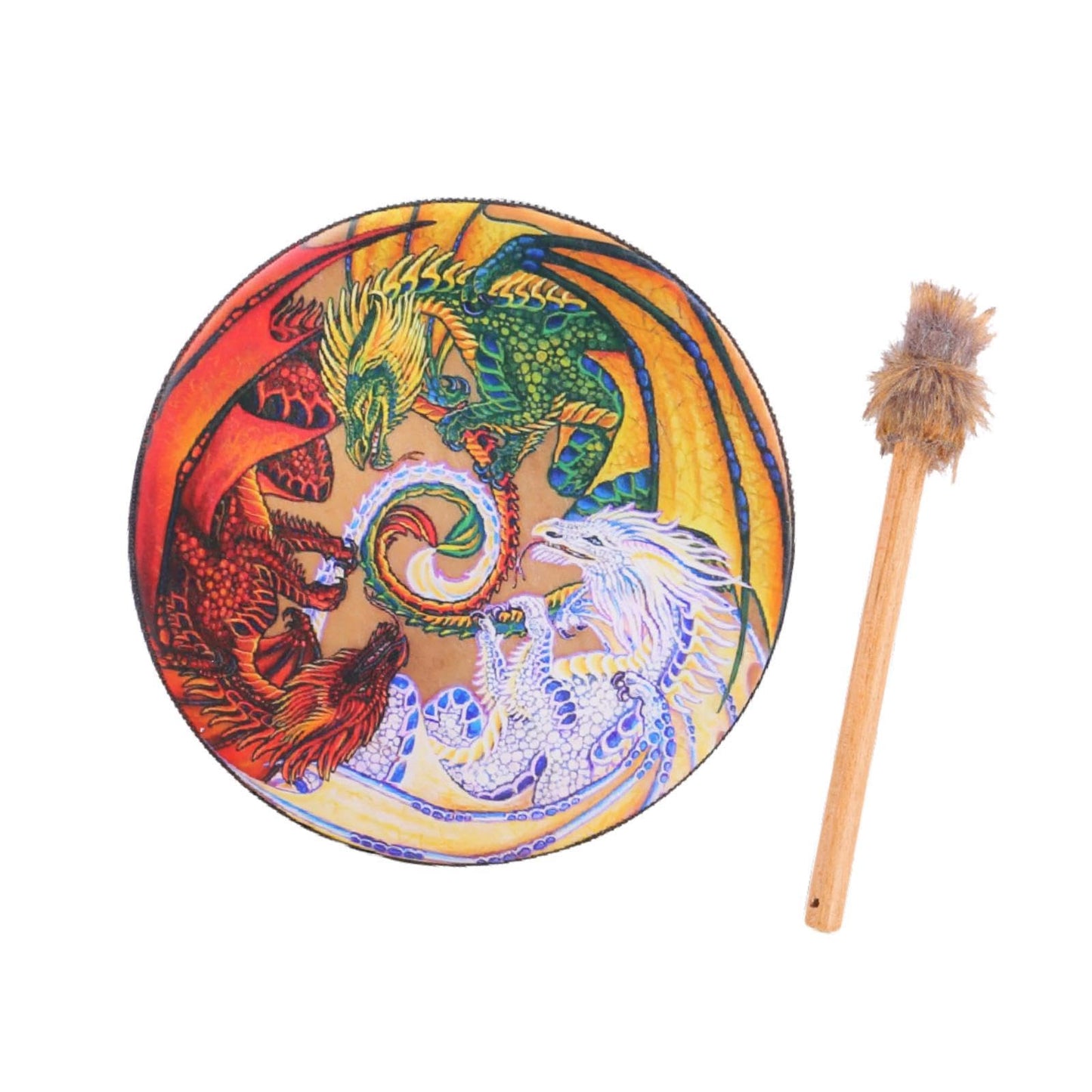 MerishoppShaman Drum Dcoration For Ceremony Festival Prop Instrumental Shamanic Drum 3 Dragon|Musical Instruments & Gear|Percuss