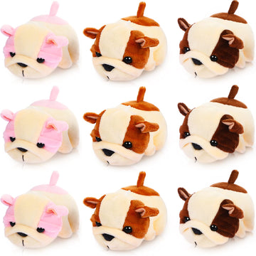 Sumind 9 Pcs Valentine Mini Plush Dog Stuffed Animals Bulk Dog Plush Party Favors Small Soft Plush Dog Toy For Easter Goodie Bag Fillers Baby Show Birthday(Fluffy Puppy)