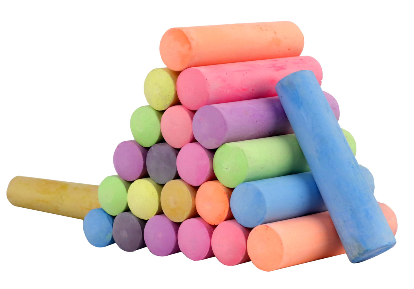 Kid Made Modern Non Toxic Sidewalk Chalk Bucket (24 Count) - Washable Colored Chalk Bulk Set For Kids And Toddlers Outdoor Games