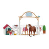 Schleich Horse Club, Horse Toys for Girls and Boys, Hannahs Guest Horses Horse Set with Ruby the Dog and Horse Toys, 20 pieces,