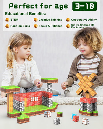 Wanplay 100Pcs Magnetic Blocks, 1 Inch Building Blocks For Kids, Setm Sensory Toys For Toddlers, Building Blocks Cubes, Birthday Gift Toys For Boys And Girls Aged 3-12 Creative Construction Toys