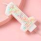 EAKE Pastel 12 Birthday Candle Macaron Glitter 3D Number 12th Candles for Birthday Cakes Girl Women Sweet Theme Twelve Years Old