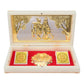 ARNAVIRA Radha Krishna Gold Plated Photo Frame with Charan Paduka Pocket Temple for Diwali Gift,House Warming Gifts Return Gift 