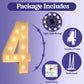 4Ft Light Up Numbers, Large Marquee Numbers For 4Th 14Th 40Th Birthday Decorations, Giant Light Up Numbers For Party Anniversary