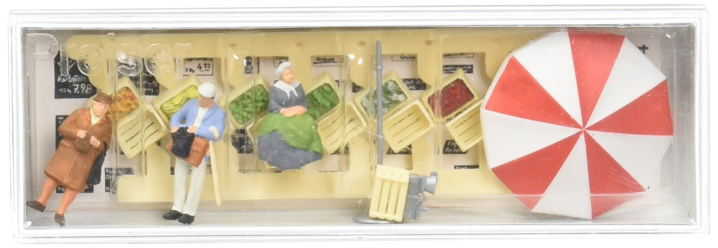 Preiser 10337 Vendors Market Stall Ho Model Figure